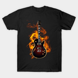 Electric Guitar on fire 2 T-Shirt